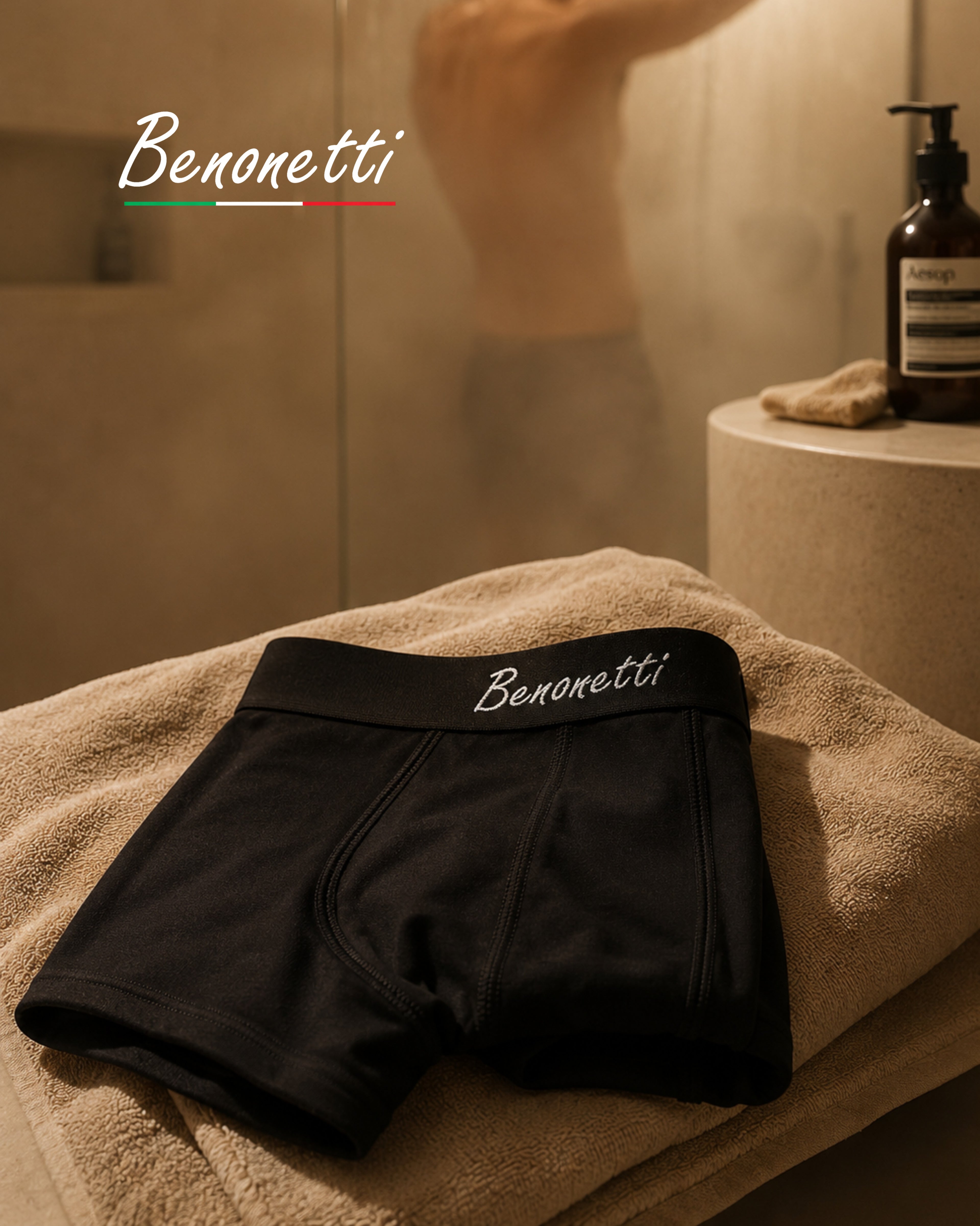 Benonetti Herren Boxershorts, Schwarz - 3er, 6er & 12er Pack
