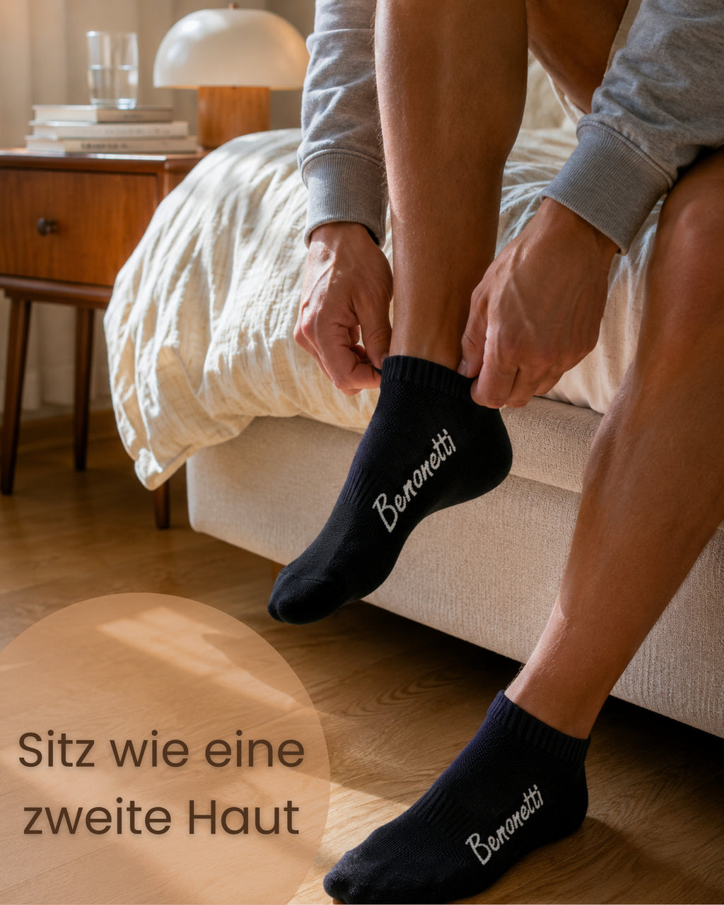 Benonetti Sneakersocken Schwarz – Bequeme Kurzsocken für Alltag & Sport - Schwarz