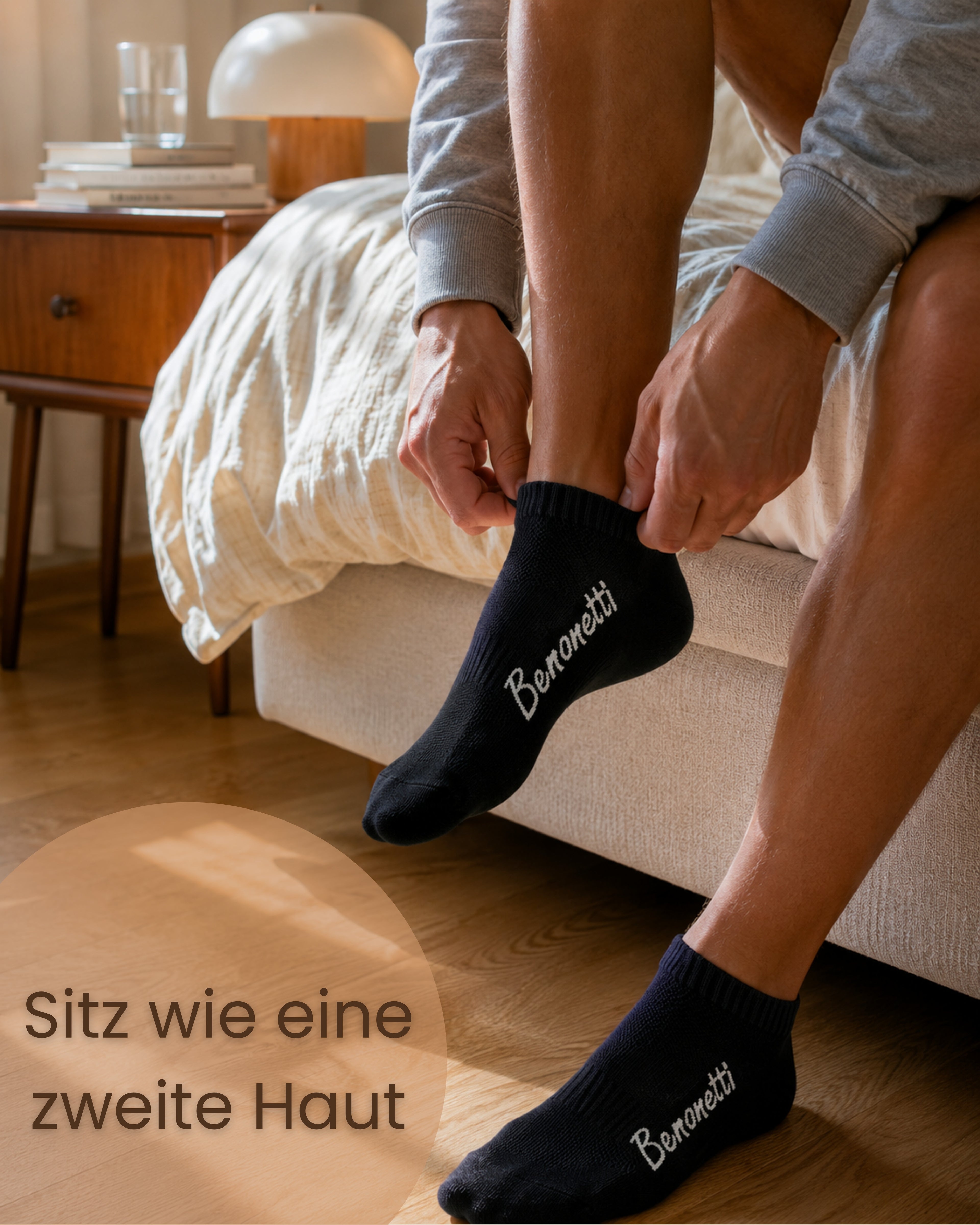 Benonetti Sneakersocken Schwarz – Bequeme Kurzsocken für Alltag & Sport - Schwarz
