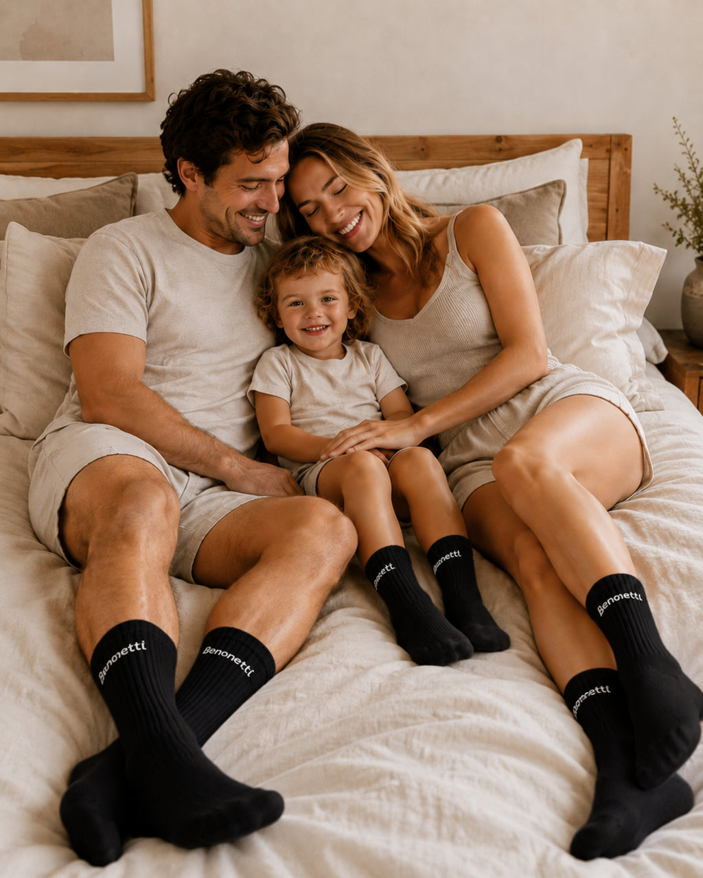 Benonetti Tennissocken Schwarz – Unisex Sportsocken für Damen & Herren