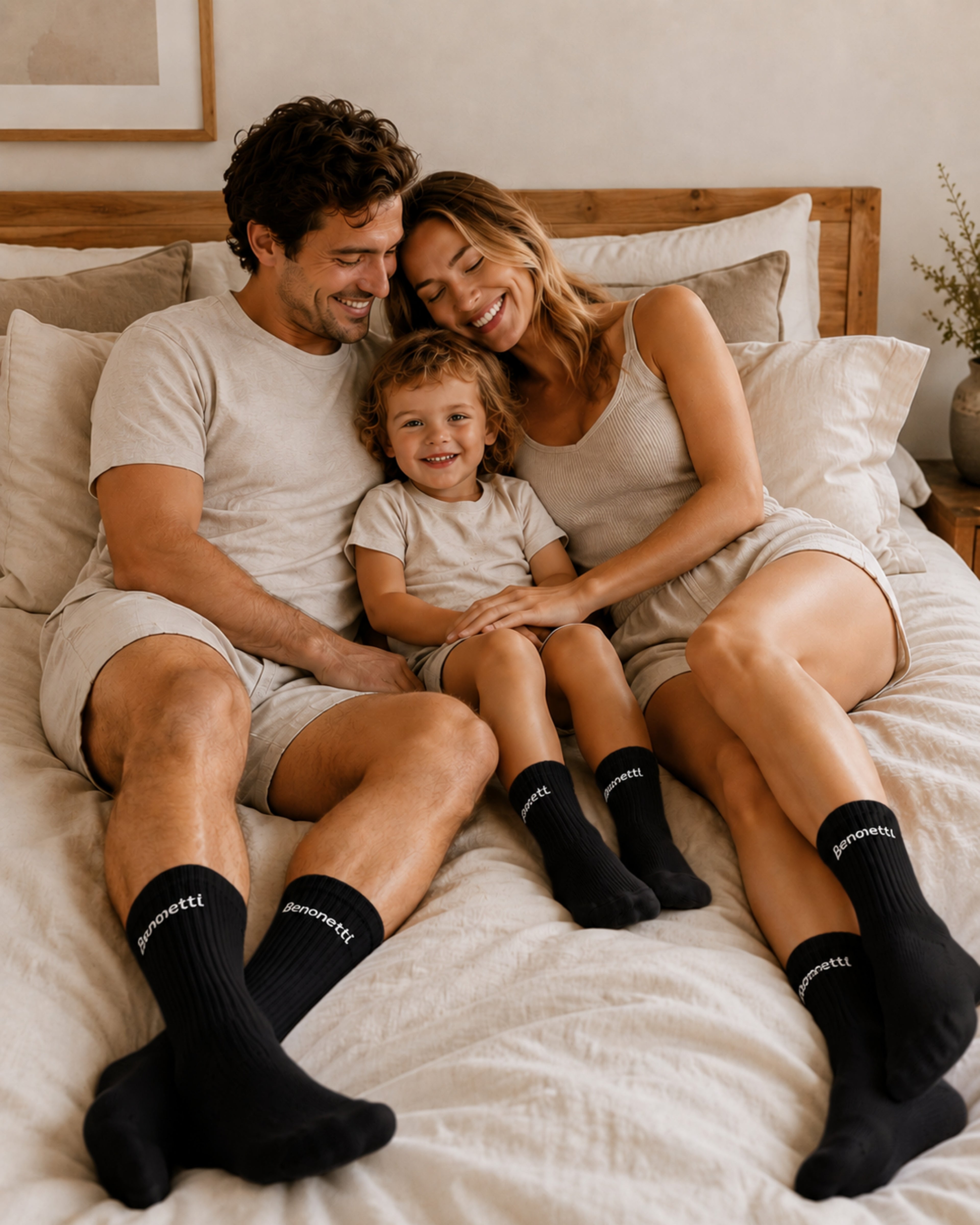 Benonetti Tennissocken Schwarz – Unisex Sportsocken für Damen & Herren
