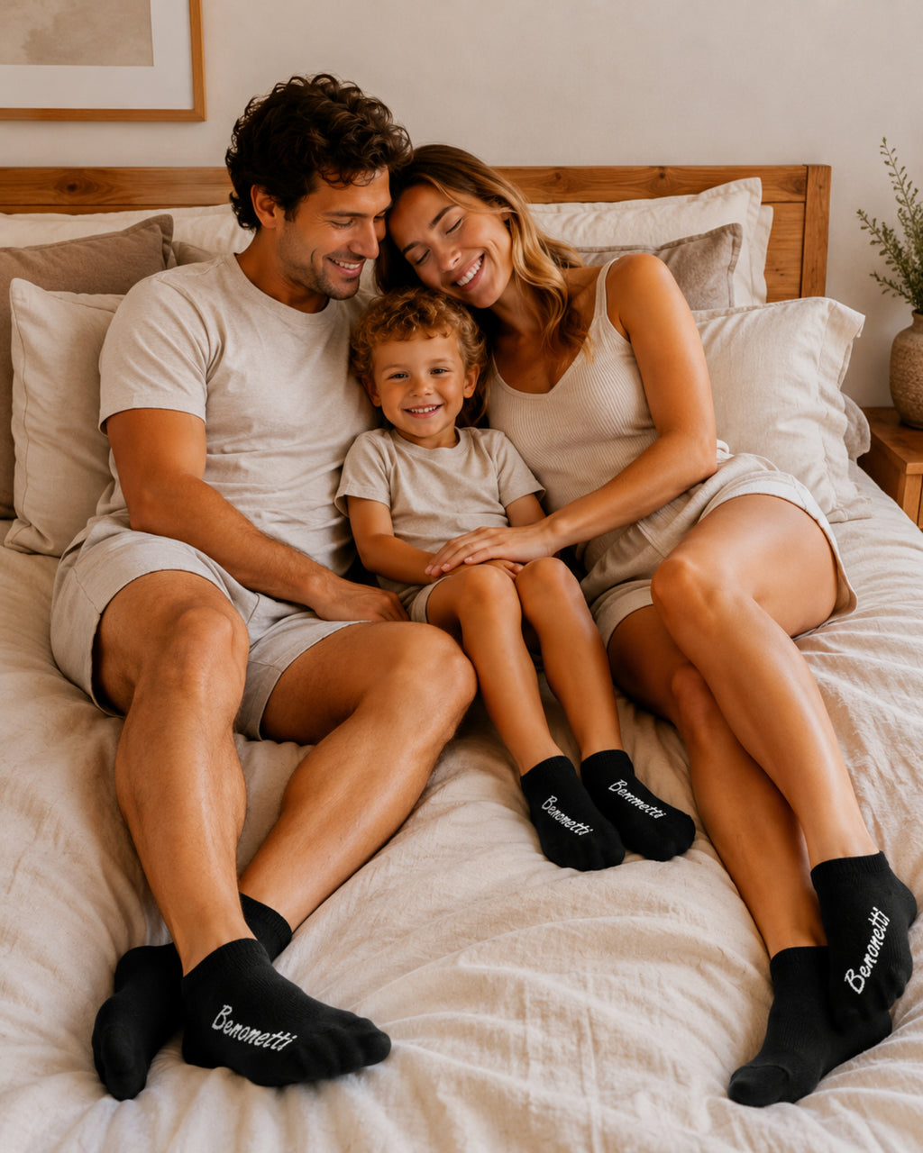 Benonetti Sneakersocken Schwarz – Bequeme Kurzsocken für Alltag & Sport - Schwarz