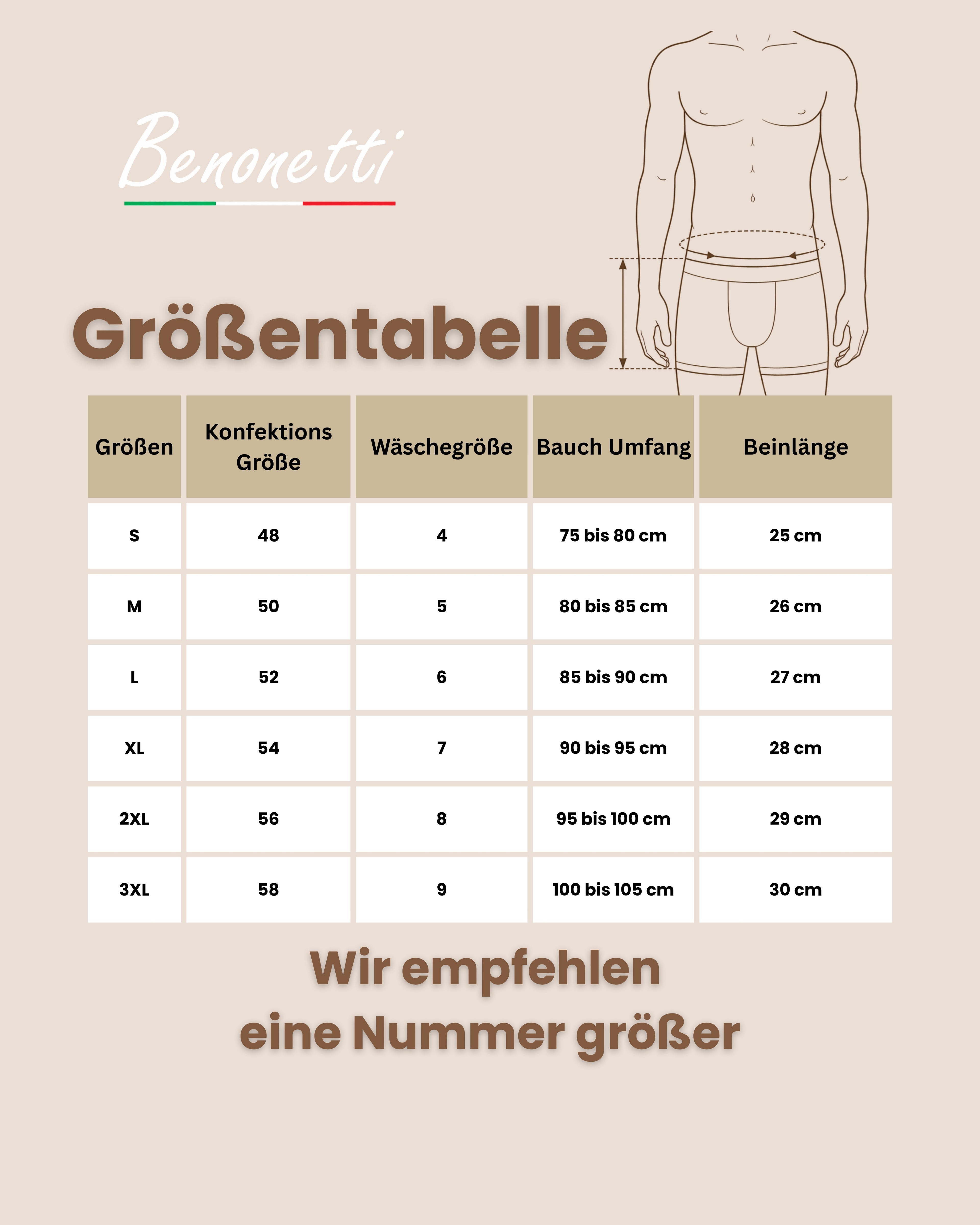 Benonetti Herren Boxershorts - Weinrot & Schwarz - 6er Pack