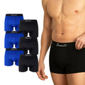 Benonetti Herren Boxershort - Blau & Schwarz - 6er & 12er Pack