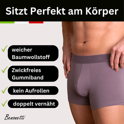 BENONETTI, Boxershorts im feinstem Lila aus Premium Baumwolle