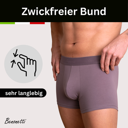 BENONETTI, Boxershorts im feinstem Lila aus Premium Baumwolle
