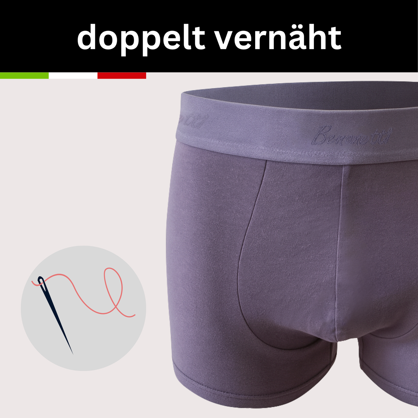 BENONETTI, Boxershorts im feinstem Lila aus Premium Baumwolle