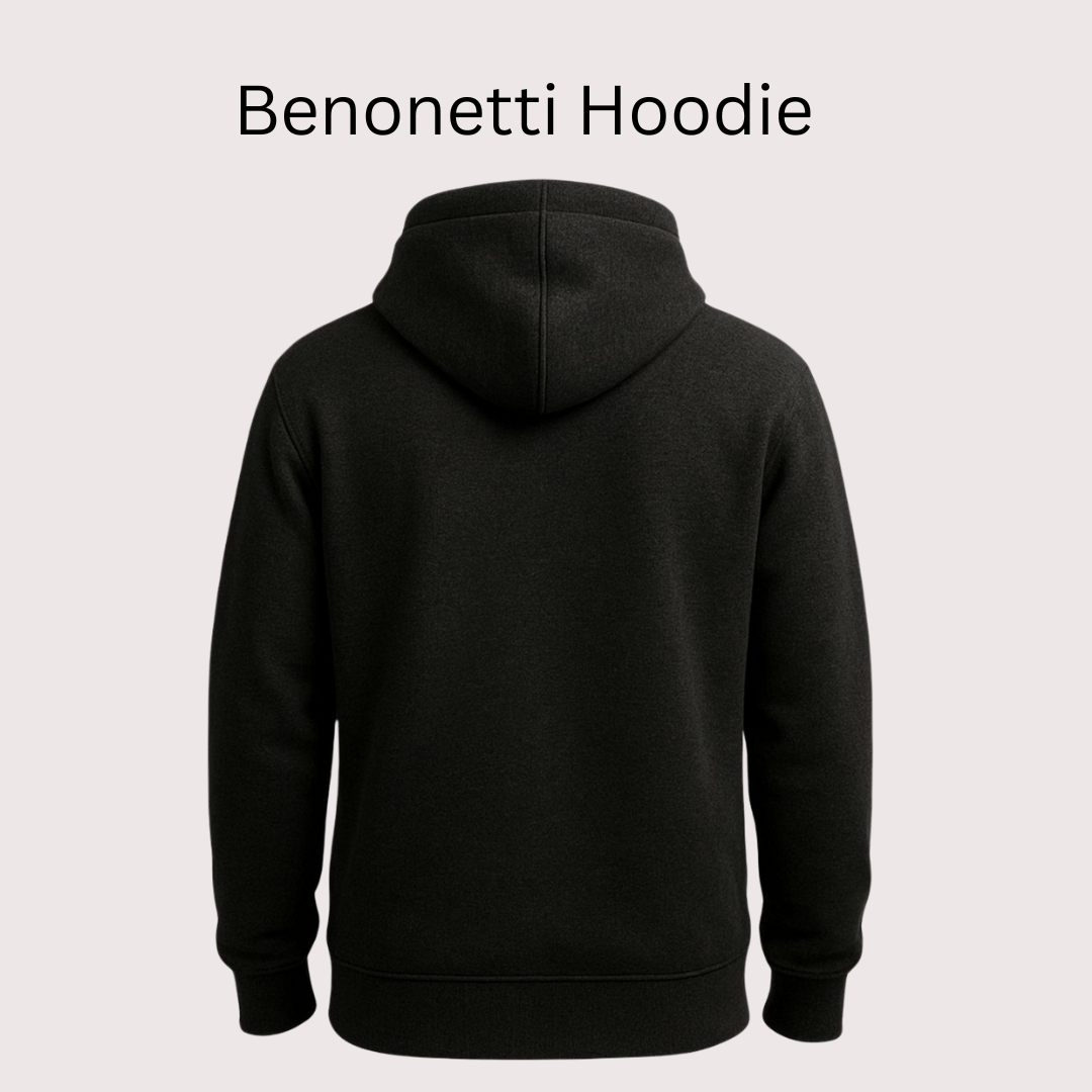 Benonetti Hoodie Schwarz – Premium Kapuzenpullover | Streetwear Hoodie Unisex