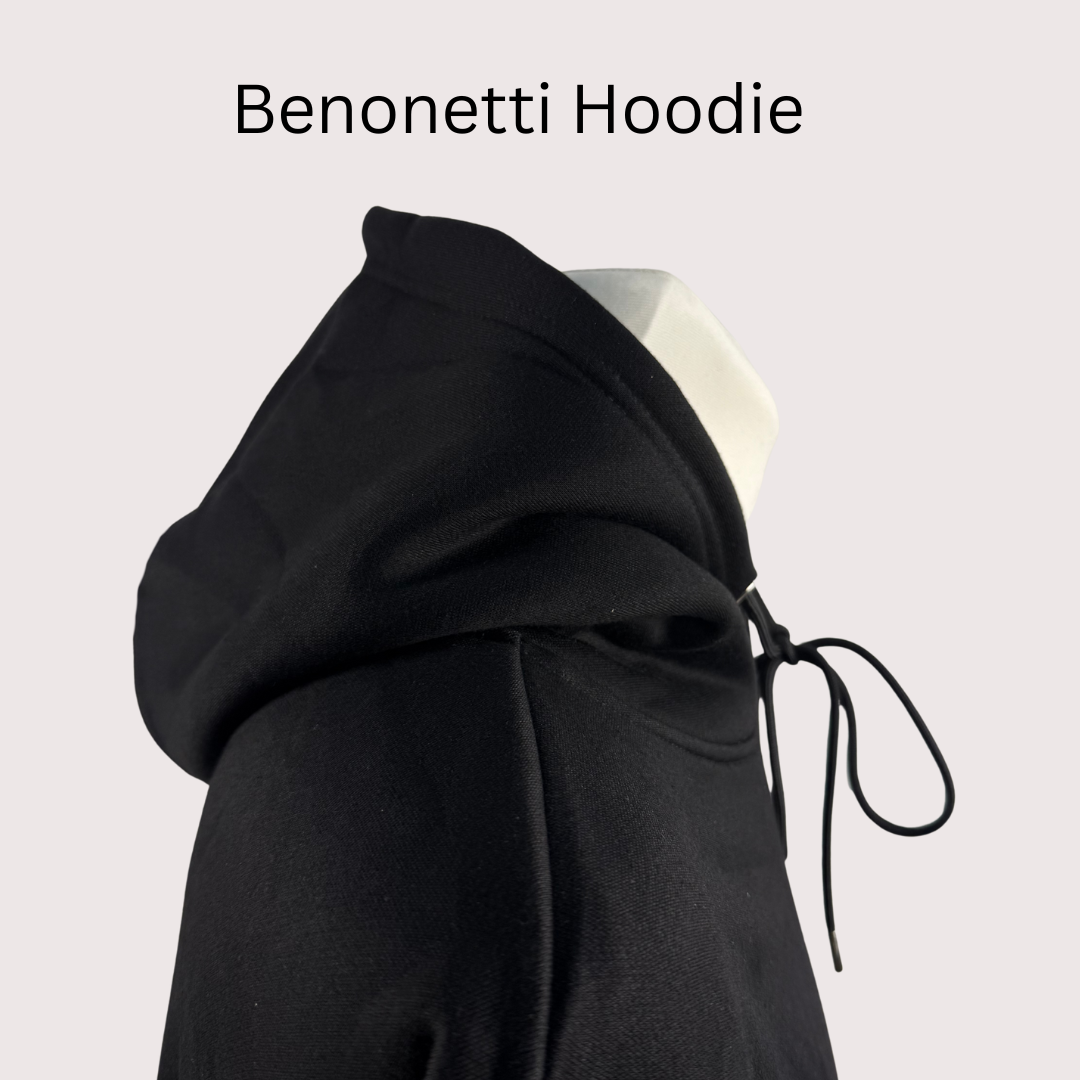 Benonetti Hoodie Schwarz – Premium Kapuzenpullover | Streetwear Hoodie Unisex