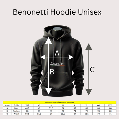 Benonetti Hoodie Schwarz – Premium Kapuzenpullover | Streetwear Hoodie Unisex