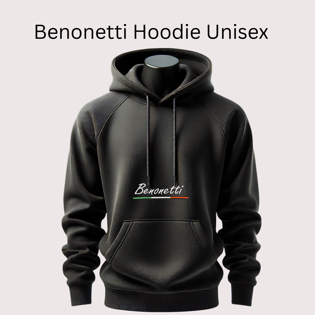 Benonetti Hoodie Schwarz – Premium Kapuzenpullover | Streetwear Hoodie Unisex