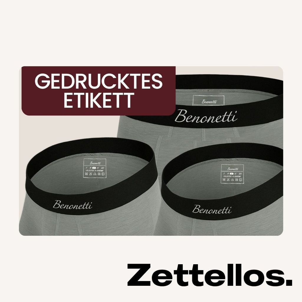 Benonetti Herrenboxershorts - Blau, Schwarz und Weinrot - 6er Pack