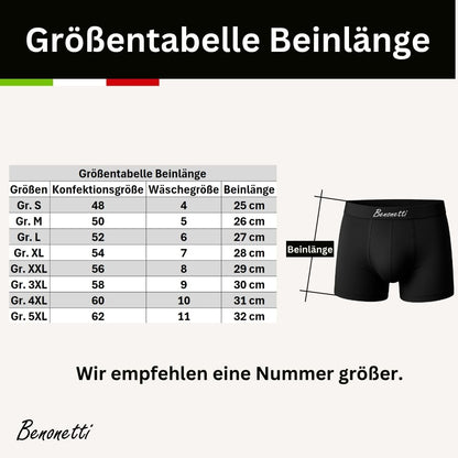 Benonetti Boxershorts – italienische Eleganz, die man spürt und erlebt.